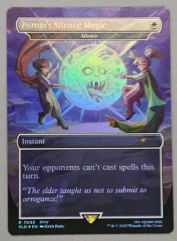MTG x FINAL FANTASY SECRET LAIR - POROM'S SILENCE MAGIC #7003 RAINBOW FOIL - Image 1