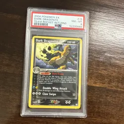 Pokemon Dark Dragonite #15 PSA 8 EX Team Rocket Returns Non Holo 2004 - Image 1