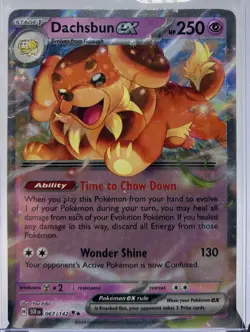 Pokemon TCG - Holo Dachsbun ex Double Rare - Prismatic Evolutions - 067/142- NM - Image 1