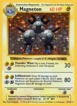 SHADOWLESS Magneton Holo 9/102 - Base Set (1999) Rare - WOTC Pokemon Card - Image 1