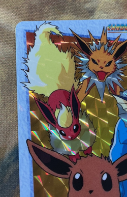 Pokemon Card Carddass Eevee Evolutions Bandai Vending #8 Prism 1998 #2796 - Image 3