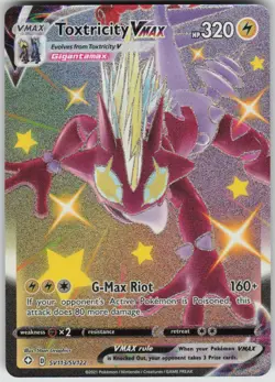 Pokemon Toxtricity VMAX Shiny Holo Rare Shining Fates: Shiny Vault SV113/SV122 N - Image 1