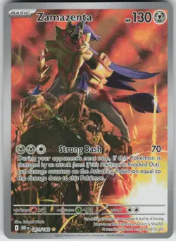 Pokemon Zamazenta Illustration Rare SV10: Destined Rivals 201/182 NM - Image 1