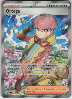 Pokemon Ortega Ultra Rare SV03: Obsidian Flames 219/197 NM - Image 1