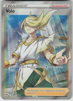 Pokemon Volo (Full Art) Ultra Rare SWSH11: Lost Origin 196/196 NM - Image 1