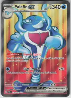 Pokemon Palafin ex Ultra Rare SV06: Twilight Masquerade 193/167 NM - Image 1