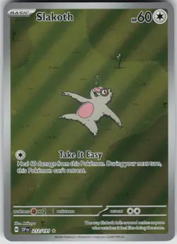 Pokemon Slakoth Illustration Rare SV08: Surging Sparks 212/191 NM - Image 1