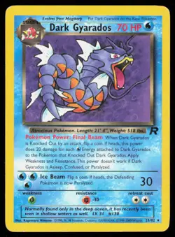 DARK GYARADOS 25/82 VINTAGE RARE TEAM ROCKET POKEMON HP - Image 1