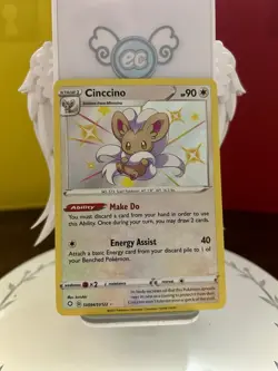 Pokemon TCG Cinccino SV094/SV122 Shining Fates: Shiny Vault Holo Rare Card NM - Image 1