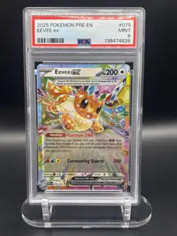 2025 POKEMON PRE EN-PRISMATIC EVOLUTIONS #075 EEVEE EX PSA 9 - Image 1