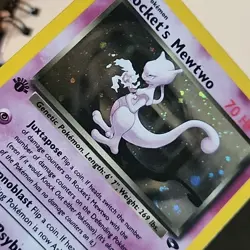 Pokemon 1st Editon Rockets Mewtwo Holo Gym Challenge 14/132 🌀🎆 - Image 3