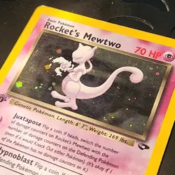 Pokemon 1st Editon Rockets Mewtwo Holo Gym Challenge 14/132 🌀🎆 - Image 4