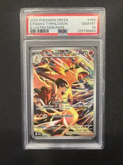 PSA 10 Ethan's Typhlosion Destined Rivals Pokemon Illustration Rare 190/182 - Image 1