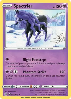 Pokemon TCG Spectrier Sword & Shield - Lost Origin 081/196 Holo Rare - Image 1