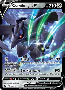 Corviknight V 109/163 Ultra Rare SWSH05: Battle Styles Pokemon Card - Image 1