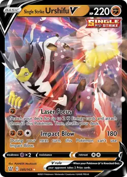Single Strike Urshifu V 085/163 - Battle Styles - Pokemon Card - Near Mint - Image 1