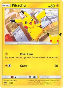 Pikachu - 25/25 Normal McDonald's 25th Anniversary Promos 025/025 NM Pokemon TCG - Image 1