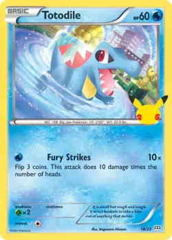 Totodile 18/25 Promo McDonald's 25th Anniversary Promos 018/025 Pokemon NM - Image 1