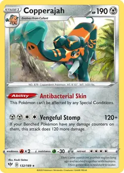 Copperajah 132/189 | SWSH - Darkness Abalze | Holo Rare | Pokemon NM - Image 1