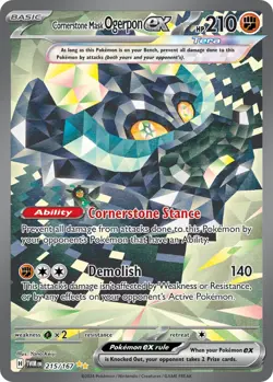 Cornerstone Mask Ogerpon ex 215/167 - Pokemon Twilight Masquerade SIR Special NM - Image 1