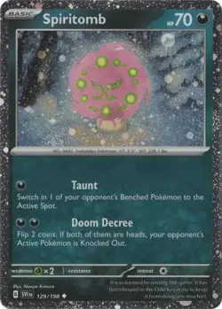 Spiritomb (Cosmos Holo) 129/198 - Pokemon TCG Scarlet & Violet Promo Foil NM - Image 1