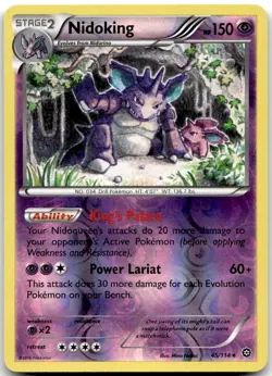 Pokemon Nidoking Steam Siege STS #45/114 Rare Reverse Holo LP BUY 2, 1 FREE! - Image 1