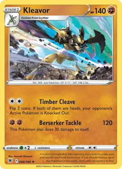 Kleavor - Holo Rare - 086/189 - Astral Radiance - Pokemon - 2022 - NM/M - Image 1