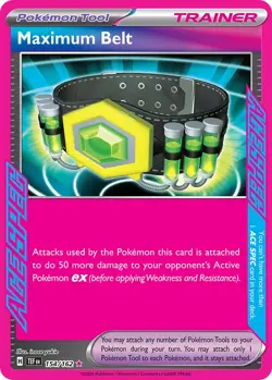 Maximum Belt 154/162 ACE SPEC Rare Temporal Forces Pokemon NM - Image 1