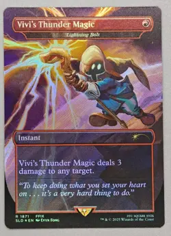 MTG x FINAL FANTASY SECRET LAIR - VIVI'S THUNDER MAGIC #1871 RAINBOW FOIL - Image 1