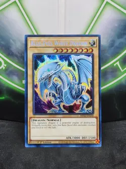 Yugioh Blue-Eyes White Dragon MP22-EN266 Prismatic Secret 1st Edition NM - Image 1