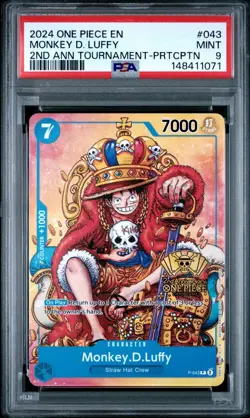 2024 ONE PIECE PROMOS CONVENTION EXCLUSIVE #043 MONKEY D. LUFFY PSA 9 - Image 1
