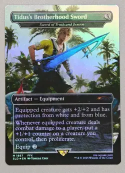 MTG x FINAL FANTASY SECRET LAIR - TIDUS'S BROTHERHOOD SWORD #1867 RAINBOW FOIL - Image 1