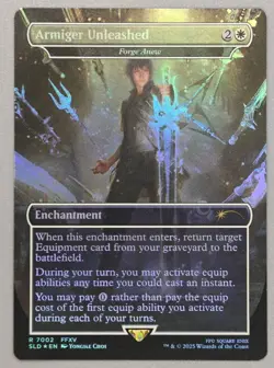 MTG x FINAL FANTASY SECRET LAIR - ARMIGER UNLEASHED #7002 RAINBOW FOIL - Image 1