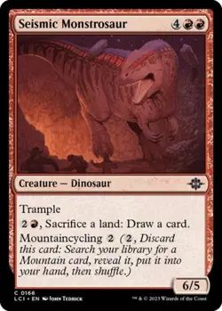 Seismic Monstrosaur -Foil Near Mint MTG The Lost Caverns of Ixalan - Image 1