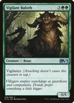 Vigilant Baloth 2x FOIL M19 MTG Core Set 2019 Uncommon MINT green - Image 1