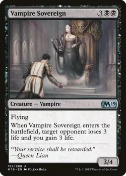Vampire Sovereign 2x FOIL M19 MTG Core Set 2019 Uncommon MINT black - Image 1