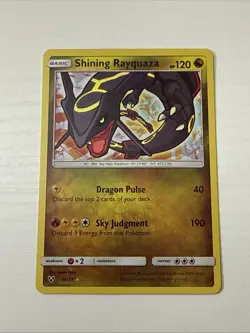 Pokemon Shining Rayquaza Shining Legends 56/73 Shiny Holo Rare 120MP 190 Attack - Image 1