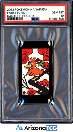 Pokemon 2013 Farfetch'd Pokemon Hanafuda Kanto-February GEM MINT PSA 10 - Image 1