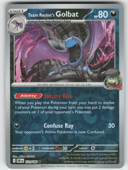 Team Rocket's Golbat Reverse Holo Uncommon SV10: Destined Rivals 121/182 Pokemon - Image 1