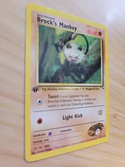 Pokemon TCG Brock's Mankey Gym Heroes 67/132 Regular 1st Edition Common - Image 2