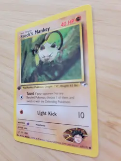 Pokemon TCG Brock's Mankey Gym Heroes 67/132 Regular 1st Edition Common - Image 3