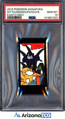 Pokemon 2013 Ditto/Oddish/Psyduck Kanto-May Pokemon Hanafuda GEM MINT PSA 10 - Image 1