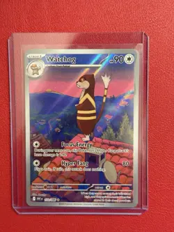 Pokemon Watchog 153/086 Sv: White Flare Holo Illustration Rare NM - Image 1