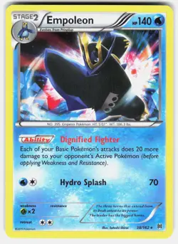 Empoleon 38/162 Holo Rare BREAKthrough Pokemon Holo Lightly Played - Image 2