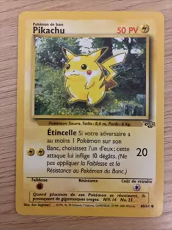 Pikachu 60/64 French 1999 Basic Set Pokemon TCG - Image 1