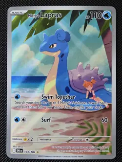 Pokemon TCG Misty's Lapras Destined Rivals 194/182 NM+ - Image 1