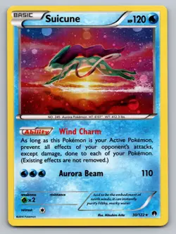 Suicune 30/122 Holo Rare BREAKpoint Pokemon Holo Lightly Played - Image 1