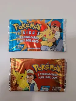 Pokemon topps pack serie 1 e 2 pacchetti sealed chiusi booster 90 - Image 1