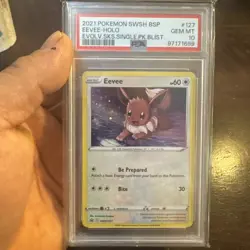 Pokemon TCG 2021 Eevee Holo Evolving Skies Single Pack Blister Black Star Promo! - Image 1