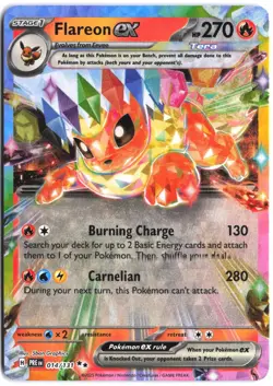 Flareon ex - 014/131 014/131 Holo Double Rare Prismatic Evolutions Pokemon - Image 1